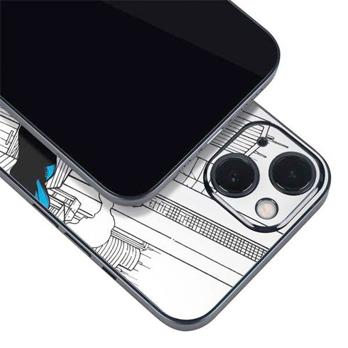 DC Comics Superman Super Speed Flying Over City iPhone 14 Plus Skin